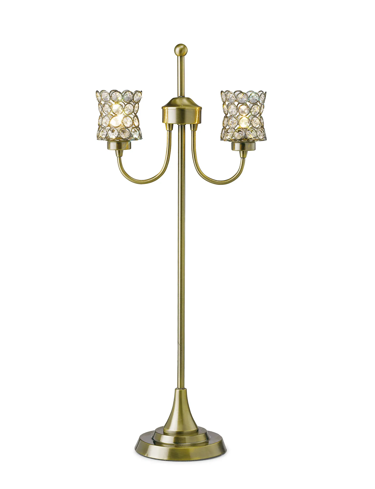 Nelson Crystal Table Lamps Diyas Armed Table Lamps